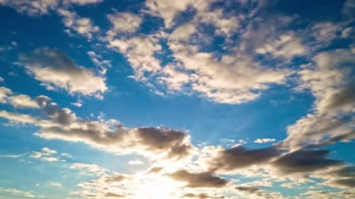 Time Lapse of Clouds and Sky at Sunset