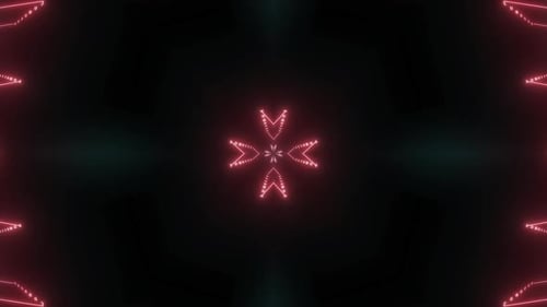 Dynamic neon star patterns pulsing with vibrant light effects