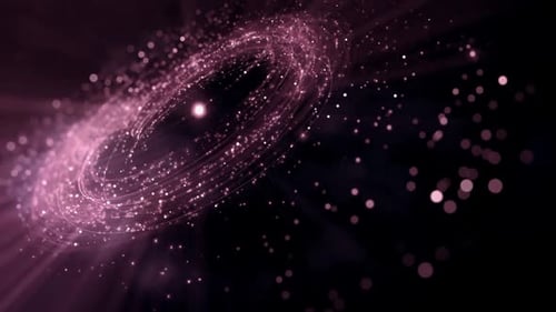 Abstract Pink Particle Swirl Glowing Background Animation