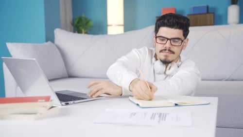 University student studying.