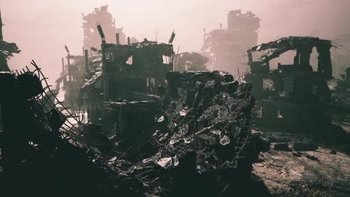 Destruction of Urban Landscape Reveals Remnants of a Once Vibrant City