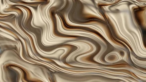 Liquid Metal Waves Abstract Motion Background