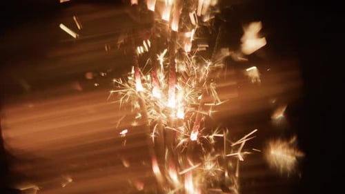 Sparkling Celebration: Flames and Light Display