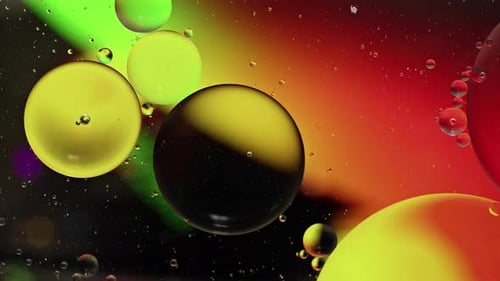 Abstract Oil Bubbles in Liquid