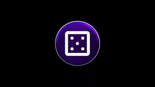 Rotating 3D Dice Icon Animation