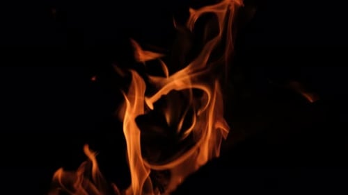 Feuerflamme in Zeitlupe