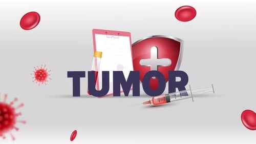 Medical Tumor Infographic Icon Background