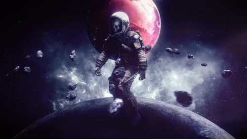 Skull Astronaut Space Walk 06