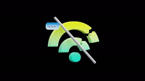 Connection Lost 3d Icon Animation