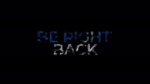 Écrans animés Be Right Back pour Stream Glitch Cyberpunk Alpha Channel