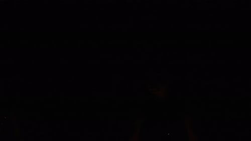 Two Women Perform a Fire Dance at Night