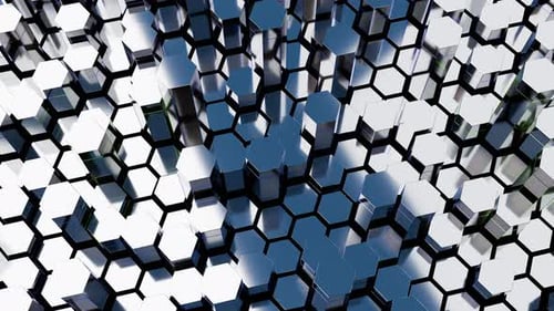 Hitech Hexagon Pattern Background 02 4K