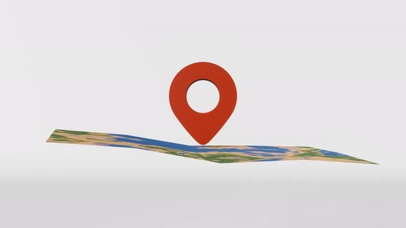 3D Map Location Pin Drop Animation, Backgrounds Motion Graphics ft ...