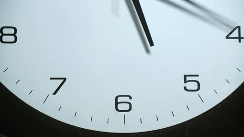 Timelapse of Clock Face Showing Passing Minutes