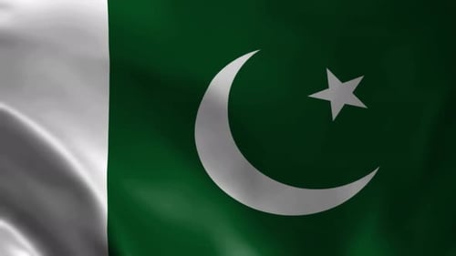 Waving Pakistan National Flag Seamless Motion Graphic