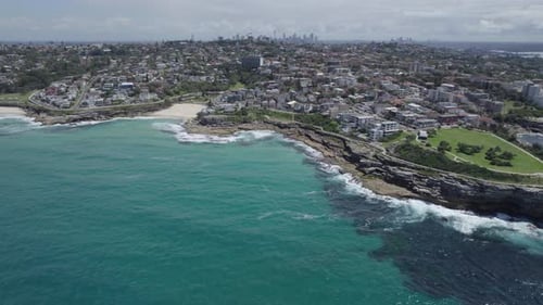 Aerial View Of Tamarama Beach On Mackenzie Bay On A Sunny Summer In New South Wales, Australia.