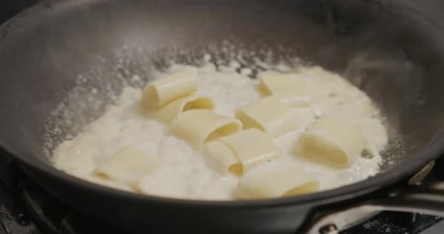 Cooking Pasta in Cream Sauce