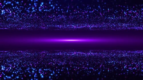 Abstrakte futuristische Cyberweltszene mit Staubpartikeloberfläche und glänzenden Punkten, Science-Fiction-Welle