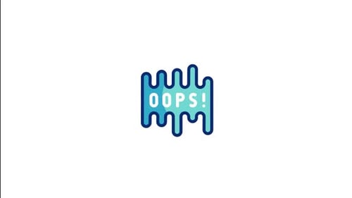 Fluid 'Oops!' Message Text Reveal Animation