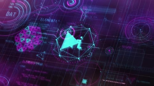 Colorful Animation Of Artificial Intelligence Virtual Digital Space