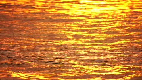 Blurred Golden Sea at Sunset