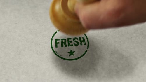 Fresh eco and natural stamp and stamping loop