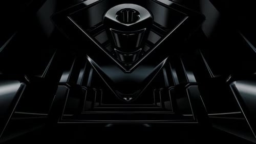 Abstract Dark Geometric Tunnel Seamless Loop Background