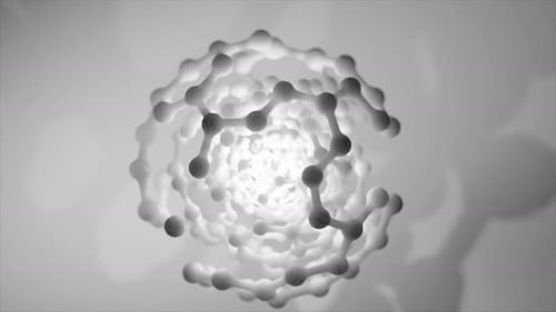 Abstract Rotating Molecular Structure Animation