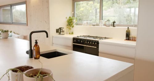 Modern Kitchen Interior with Minimalist Design and Clean Lines