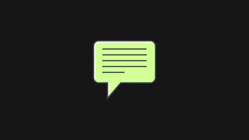 Flat Design Speech Bubble Message Typing Animation