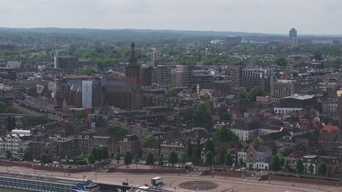 Aerial View of Nijmegen with St Stevenskerk and Urban Landscape