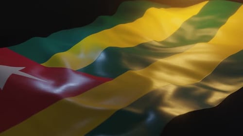 Realistic Waving Flag Seamless Loop