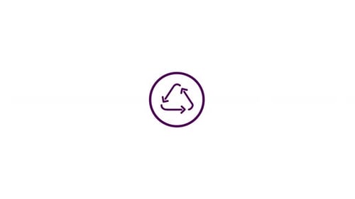 Animated Recycling Symbol Icon Loop