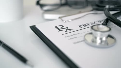 Rx Prescription On Desk
