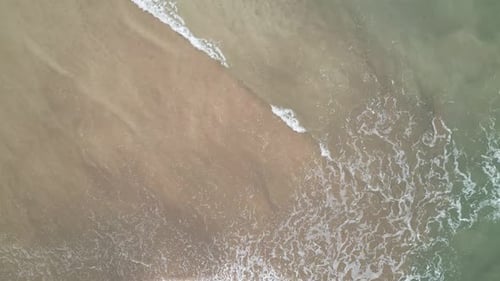 Aerial view small waves