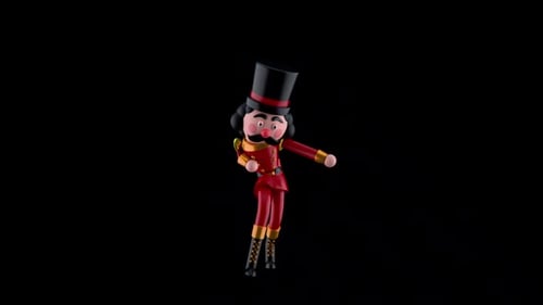 Animated 3D Nutcracker Soldier for Christmas Holidays