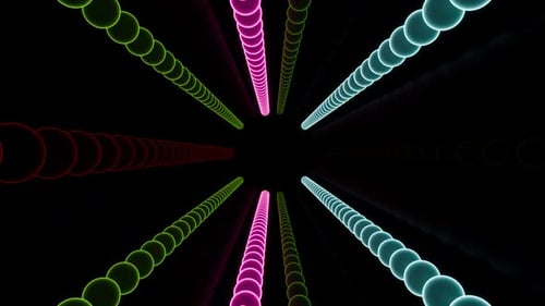 Endless vibrant patterns flow in a mesmerizing kaleidoscope loop
