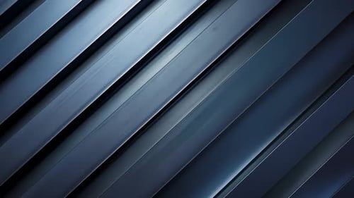 Abstract geometric background of diagonal, metallic strips