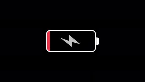 Animated Battery Charging Icon in Flat Design