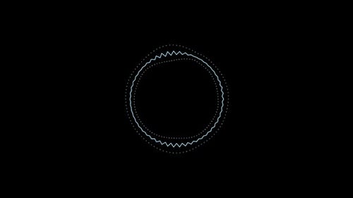 Collection d'interfaces : égaliseurs concentriques en boucle composés d'un mot ondulé et de deux pointillés