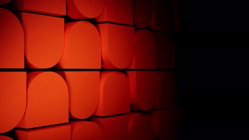 Minimalist Orange Geometric Wall Abstract Background