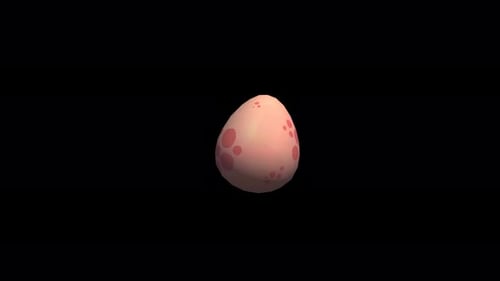 Simple Animated 3D Egg with Spots Rotating