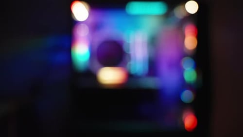 Custom Gaming Computer with Glowing RGB Lighting