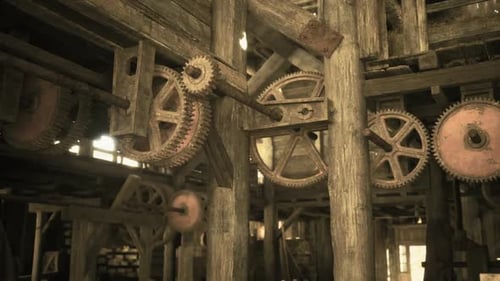 Assemblage mécanique mettant en valeur l'artisanat et l'atmosphère calme du musée