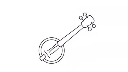 Animiertes Banjo-Symbol
