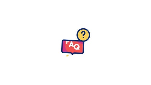 Animated FAQ Icon with Question Mark Bubble