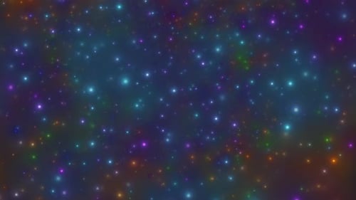 Abstract Colorful Glowing Star Field Loop Background