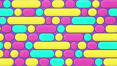 Seamless Retro Geometric Pattern Background Loop