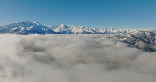 Snowy Mountains And Sea Of Clouds