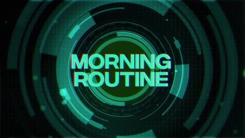 Morning Routine Futuristic Cyberspace Background